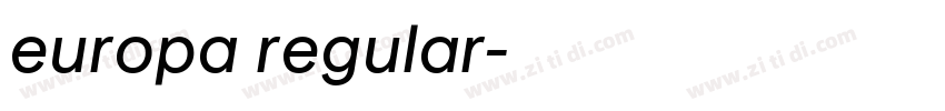 europa regular字体转换